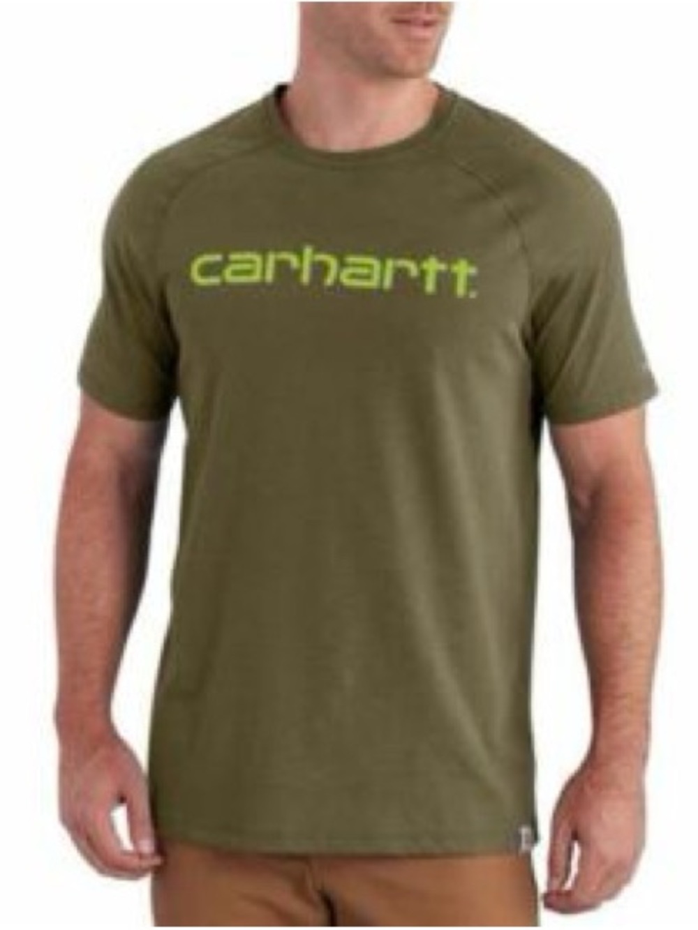 Carhartt Men's olive green regular fit spring short sleeve tee